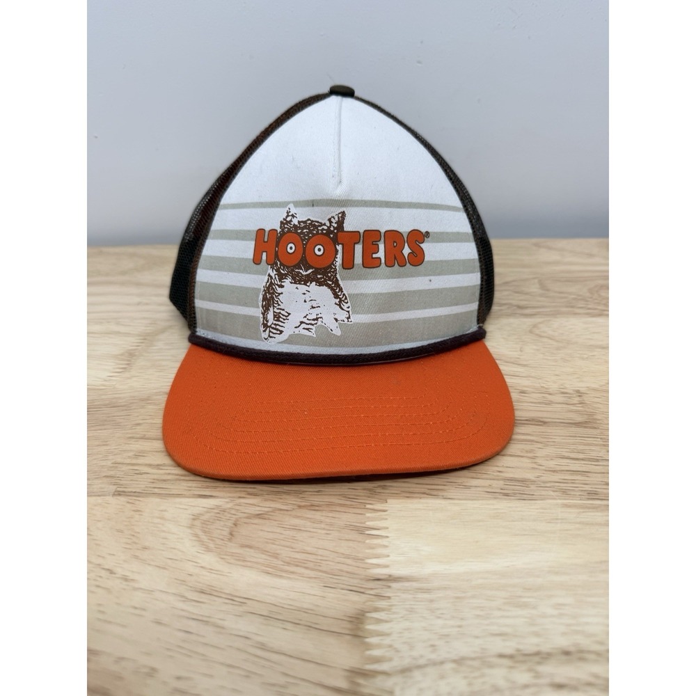 HOOTERS Trucker Hat Mesh Hat Adjustable Cap HOOTERS  Orange‎ Brown #54